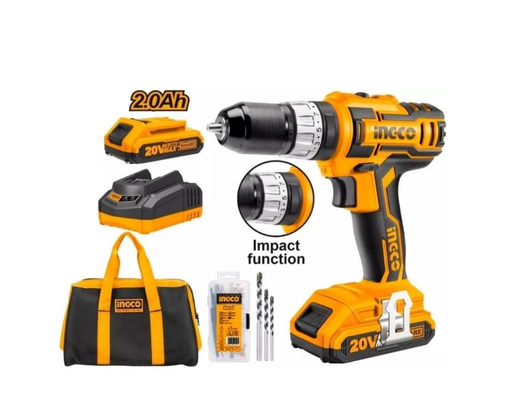 INGCO LITHIUMION IMPACT DRIVER 20V WITH 2PCS BATT PACK Power Tools