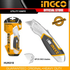 INGCO Utility knife Blade size:61x19mm with SK5 6pcs blades – Power Tools  Sri Lanka